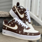 Custom Air Force 1 Brown LV Pattern