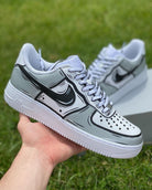 Custom Air Force 1 Grey Black Cartoon Pattern-shecustomize