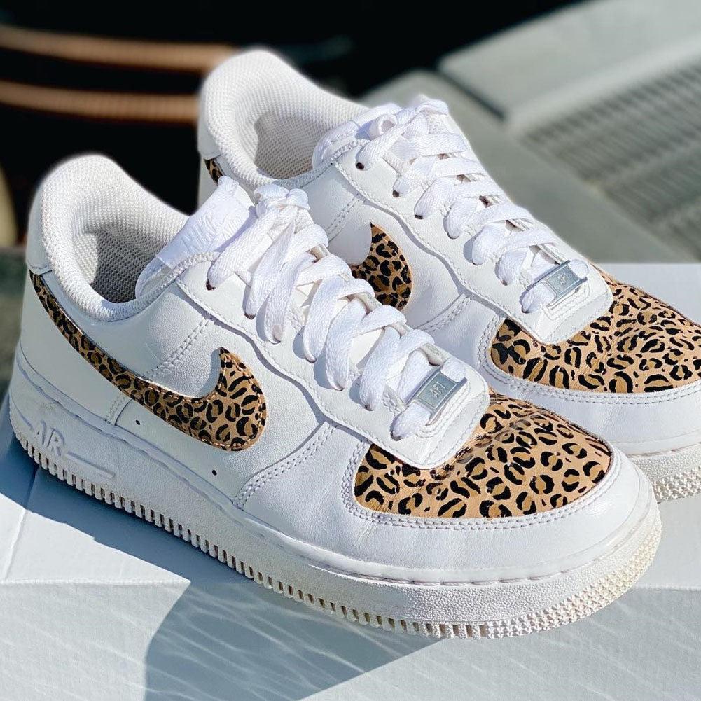 Custom Air Force 1 Leopard Custom Shoes Personalized Sneakers Customized Kicks SHECUSTOMIZE