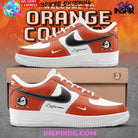 Custom Air Force 1 Orange Hockey Pattern-shecustomize