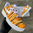 Custom Air Force 1 Orange Tiger Stripes