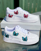 Custom Air Force 1 Pink Blue Butterfly-shecustomize