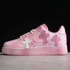 Custom Air Force 1 Pink With Crosses And Speckles