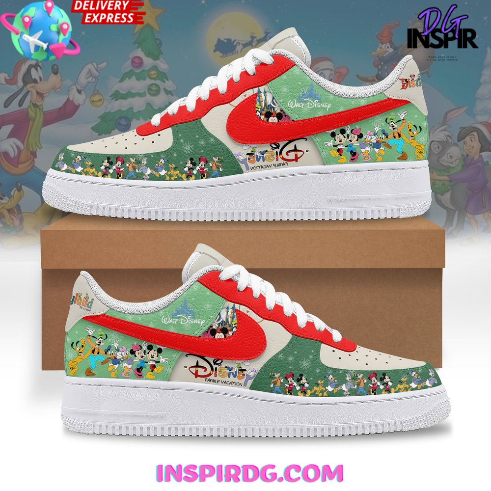 Custom Air Force 1 Red Green White Disney Characters Theme-shecustomize
