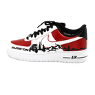 Custom Air Force 1 Red White With Rubicon Graphic-shecustomize
