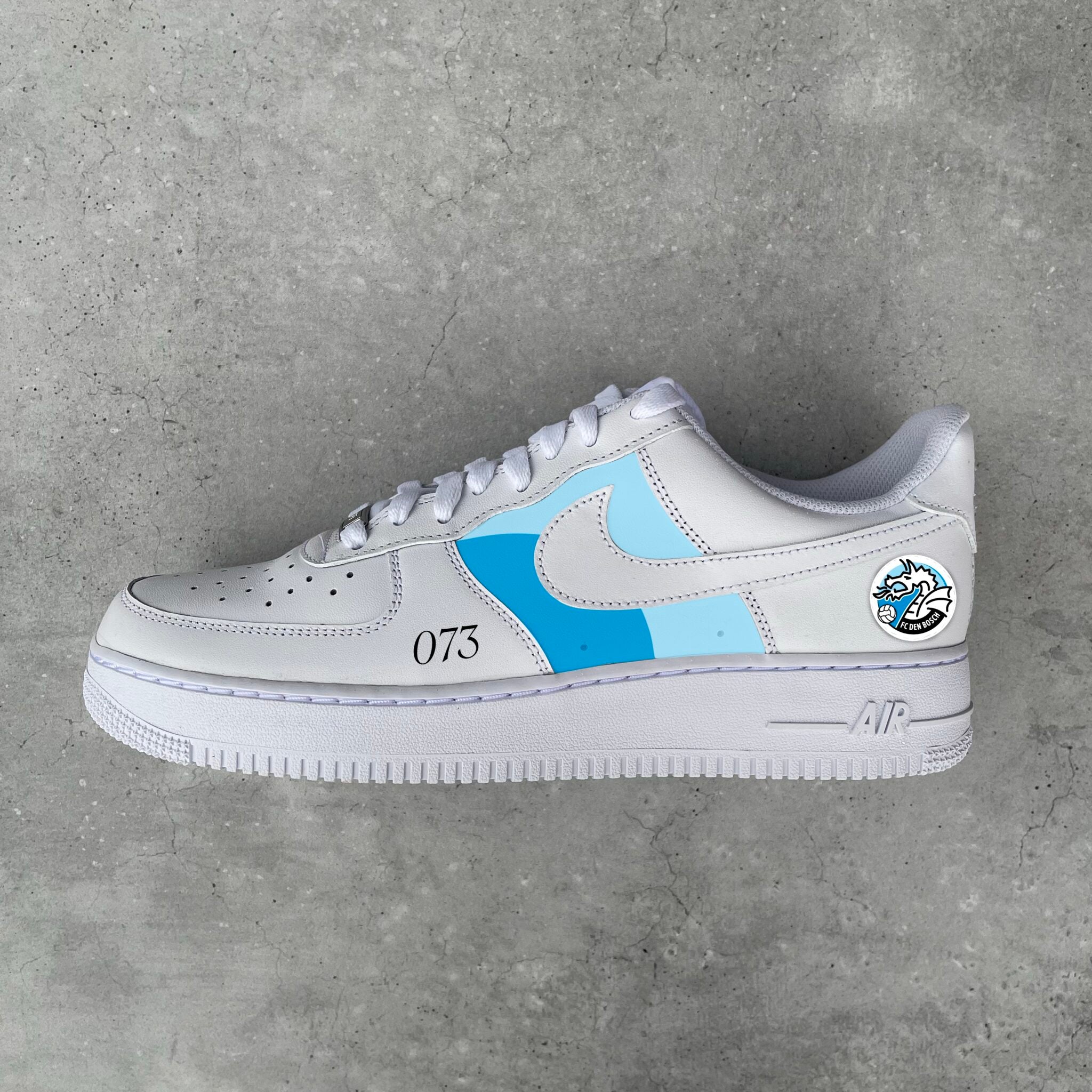 Custom Air Force 1 White Baby Blue Graphic 073 Logo-shecustomize