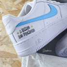 Custom Air Force 1 White Baby Blue Star Pattern-shecustomize