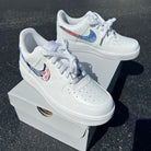 Custom Air Force 1 White BAndana Swoosh-shecustomize