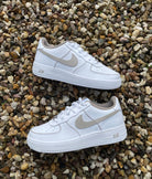 Custom Air Force 1 White Beige Accents-shecustomize