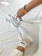 Custom Air Force 1 White Beige Design-shecustomize