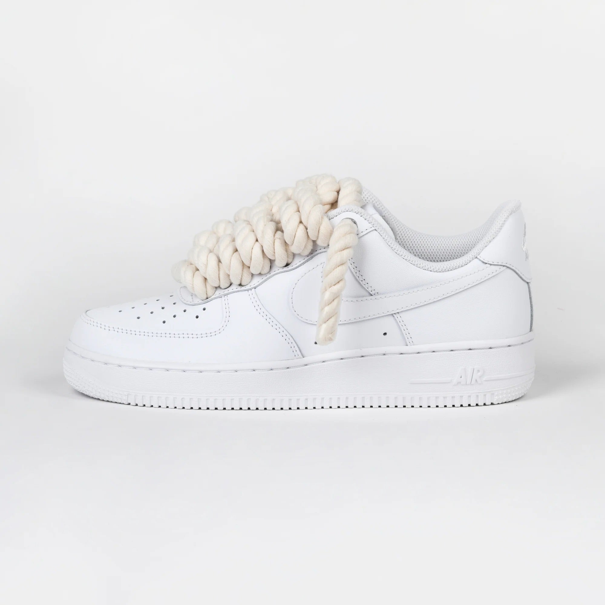 Custom Air Force 1 White Beige Rope Detail-shecustomize