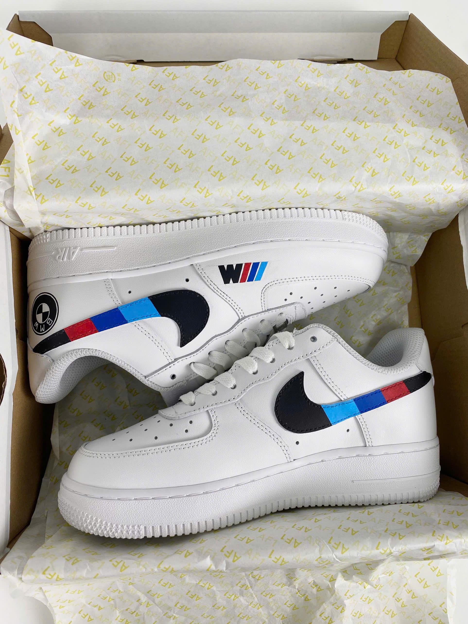 Custom Air Force 1 White BMW M Logo