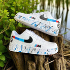 Custom Air Force 1 White BMW M Splatter Design