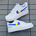 Custom Air Force 1 White Bosnia Herzegovina Flag Design-shecustomize