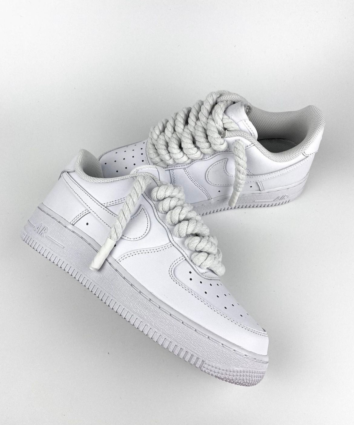 Custom Air Force 1 White Braided Laces-shecustomize