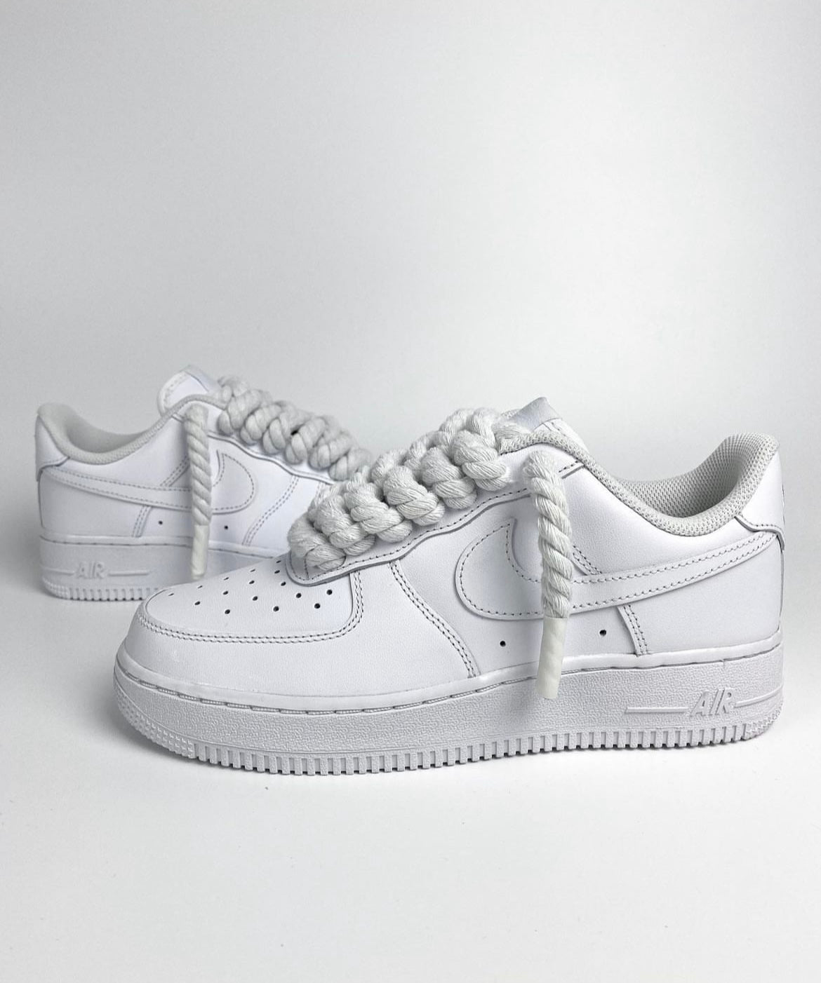 Custom Air Force 1 White Braided Laces-shecustomize