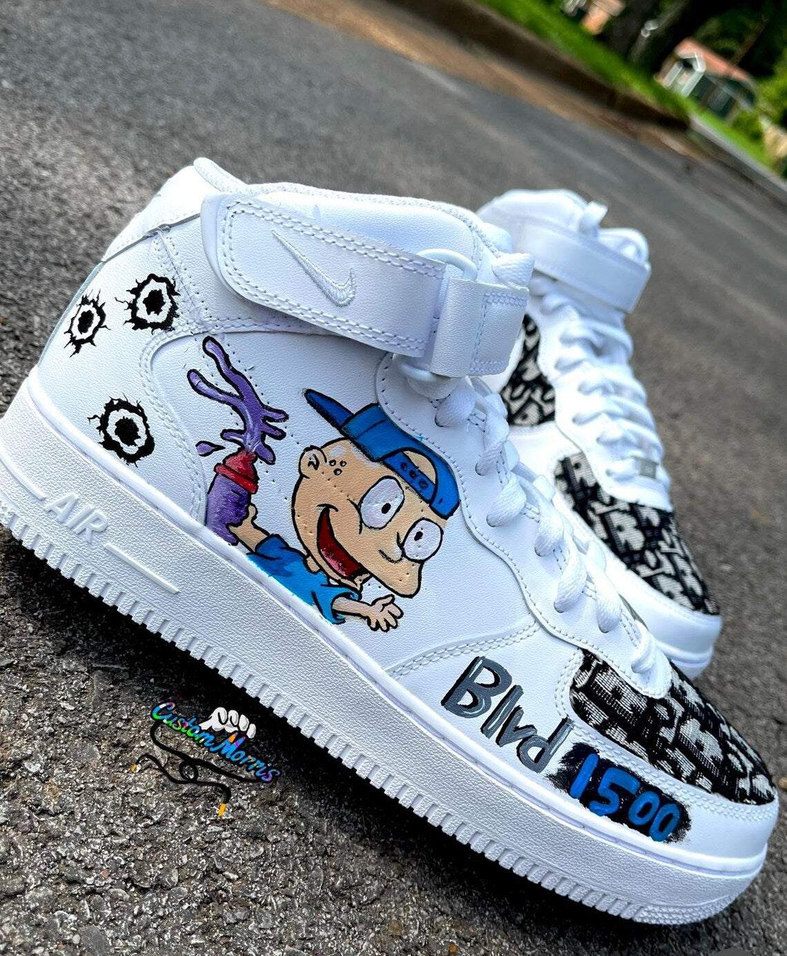 Custom Air Force 1 White Cartoon Pattern-shecustomize