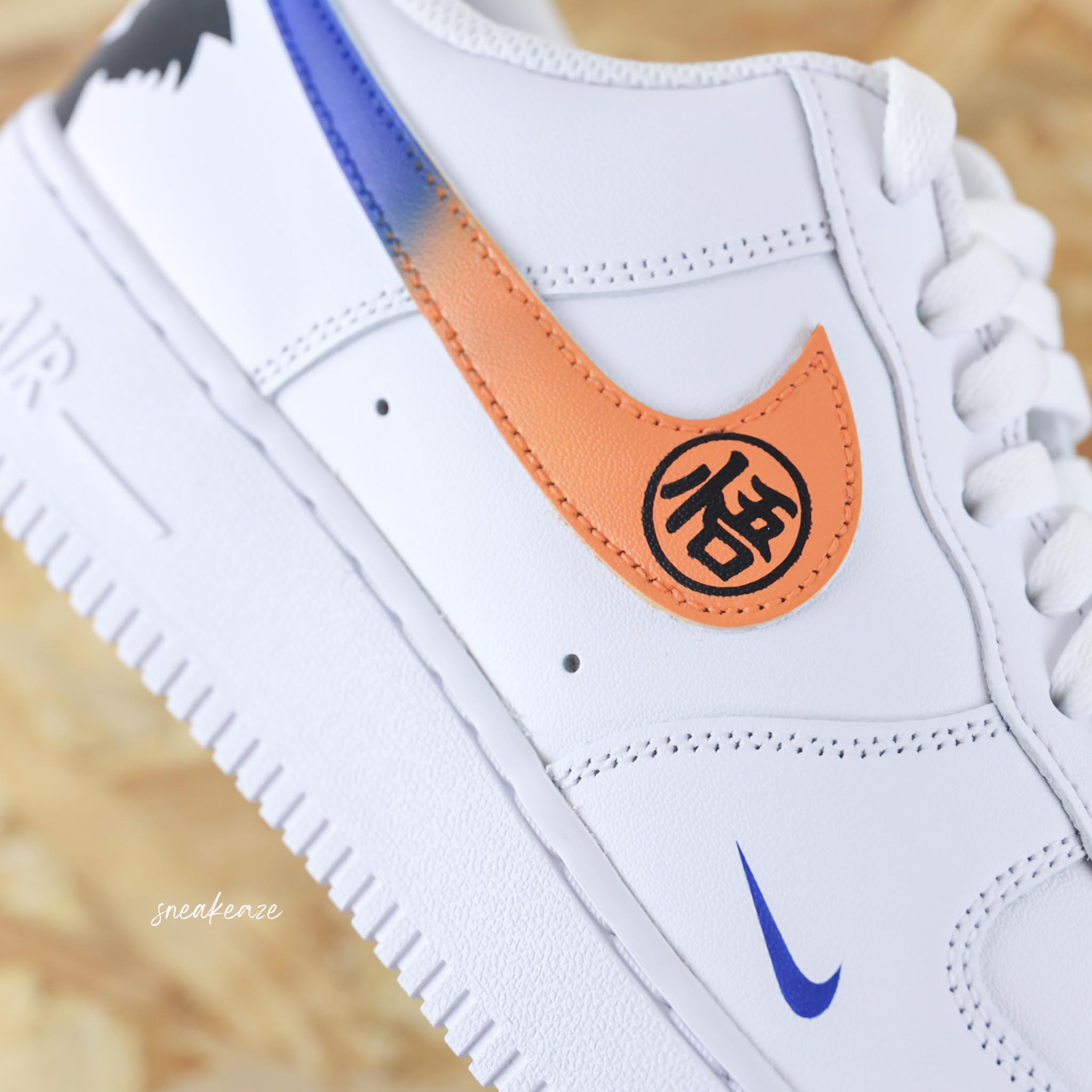 Custom Air Force 1 White Dragon Ball Design-shecustomize