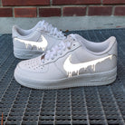 Custom Air Force 1 White Dripping Swoosh-shecustomize