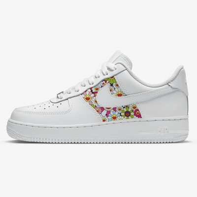 Custom Air Force 1 White Floral Pattern-shecustomize