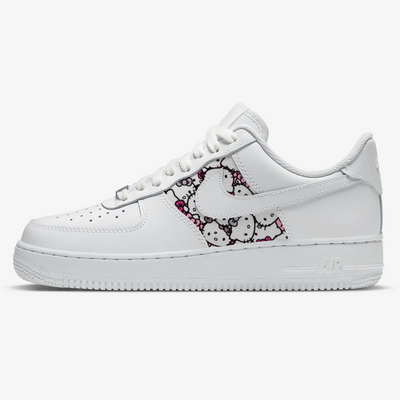 Custom Air Force 1 White Hello Kitty Pattern-shecustomize