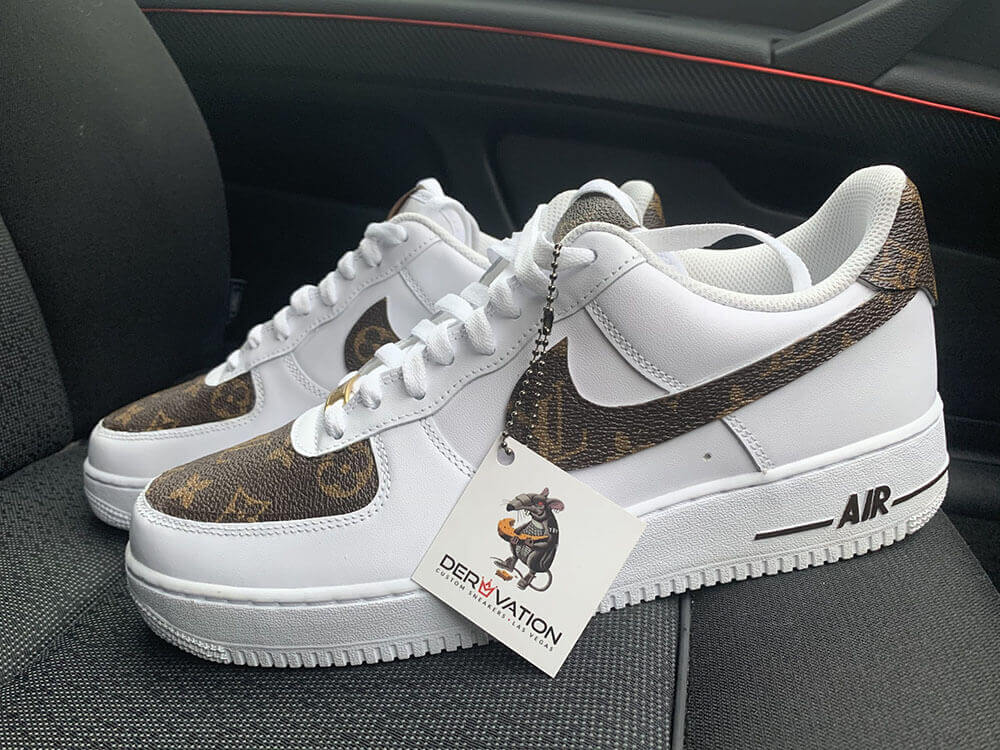 Custom Air Force 1 White LV Pattern