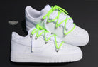 Custom Air Force 1 White Neon Green Laces