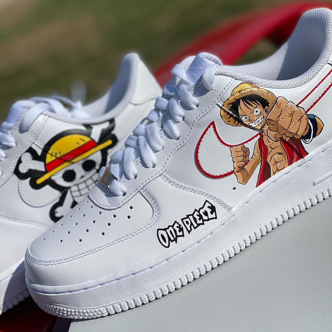 Custom Air Force 1 White One Piece Theme Cartoon-shecustomize