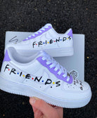 Custom Air Force 1 White Purple Friends Theme-shecustomize