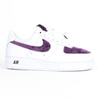 Custom Air Force 1 White Purple Velvet-shecustomize