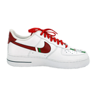 Custom Air Force 1 White Red Ferrari Logo-shecustomize