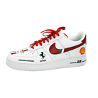 Custom Air Force 1 White Red Ferrari Logo-shecustomize