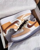 Custom Air Force 1 White Tan Brown Color-shecustomize