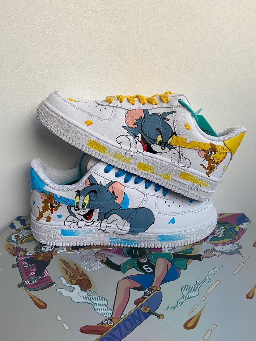 Custom Air Force 1 White Tom And Jerry