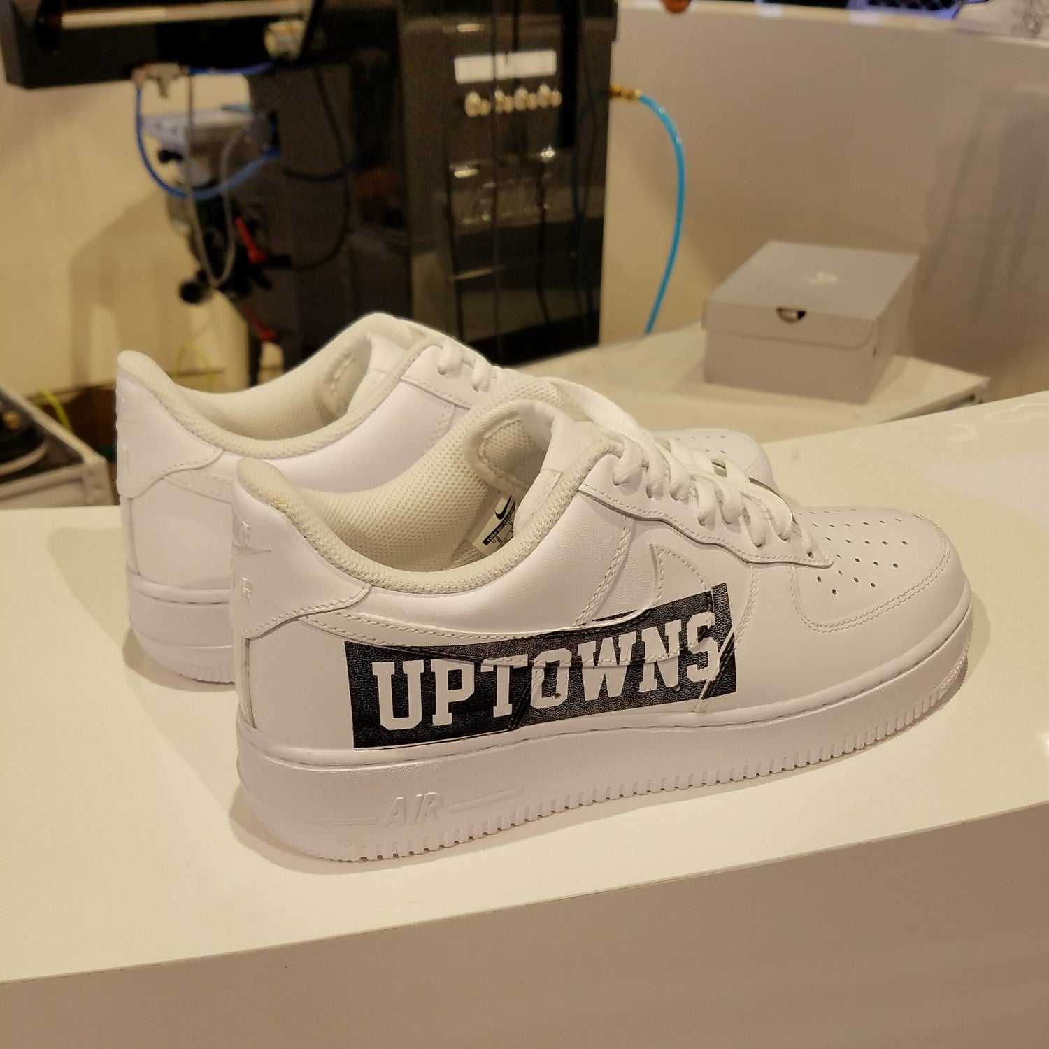 Custom Air Force 1 White Uptowns Graphic-shecustomize