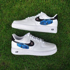 Custom Air Force 1 White With Blue Car Design-shecustomize
