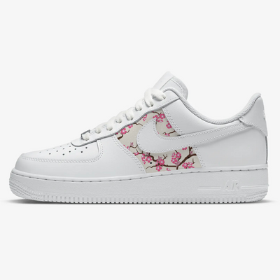 Custom Air Force 1 White With Cherry Blossom Pattern-shecustomize