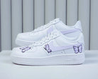 Custom Air Force 1 White With Purple Butterflies