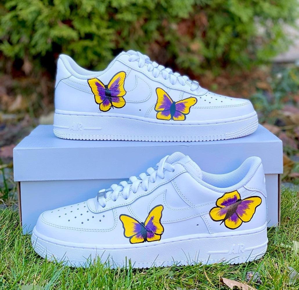 Custom Air Force 1 Yellow Butterfly-shecustomize