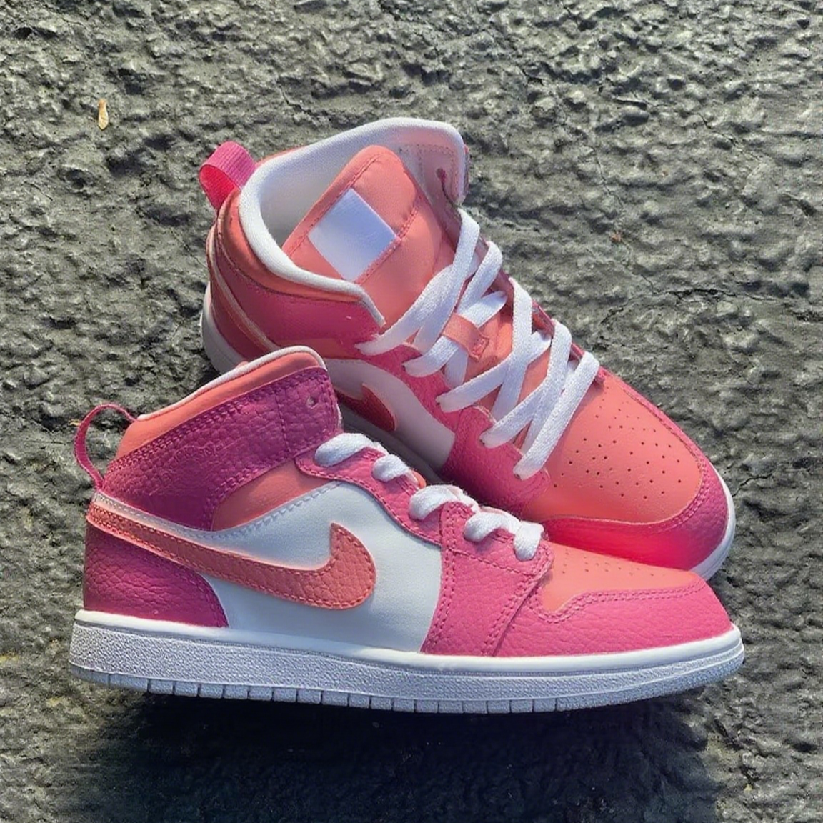 Custom Air Jordan 1 Baby Pink White Colorblock