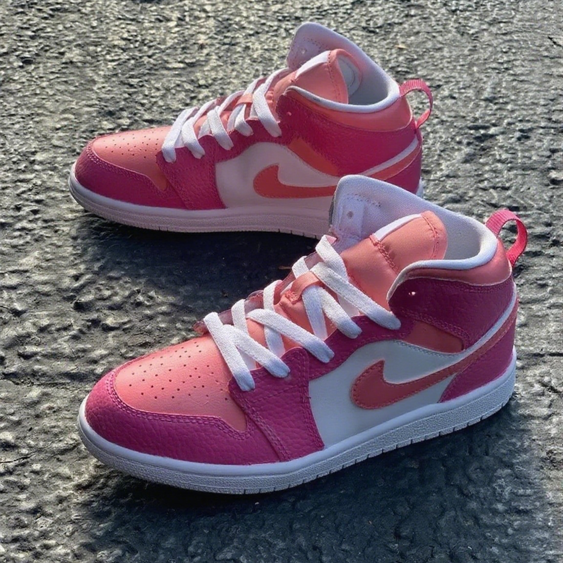 Custom Air Jordan 1 Baby Pink White Colorblock