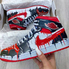 Custom Air Jordan 1 Drip Design Red Black