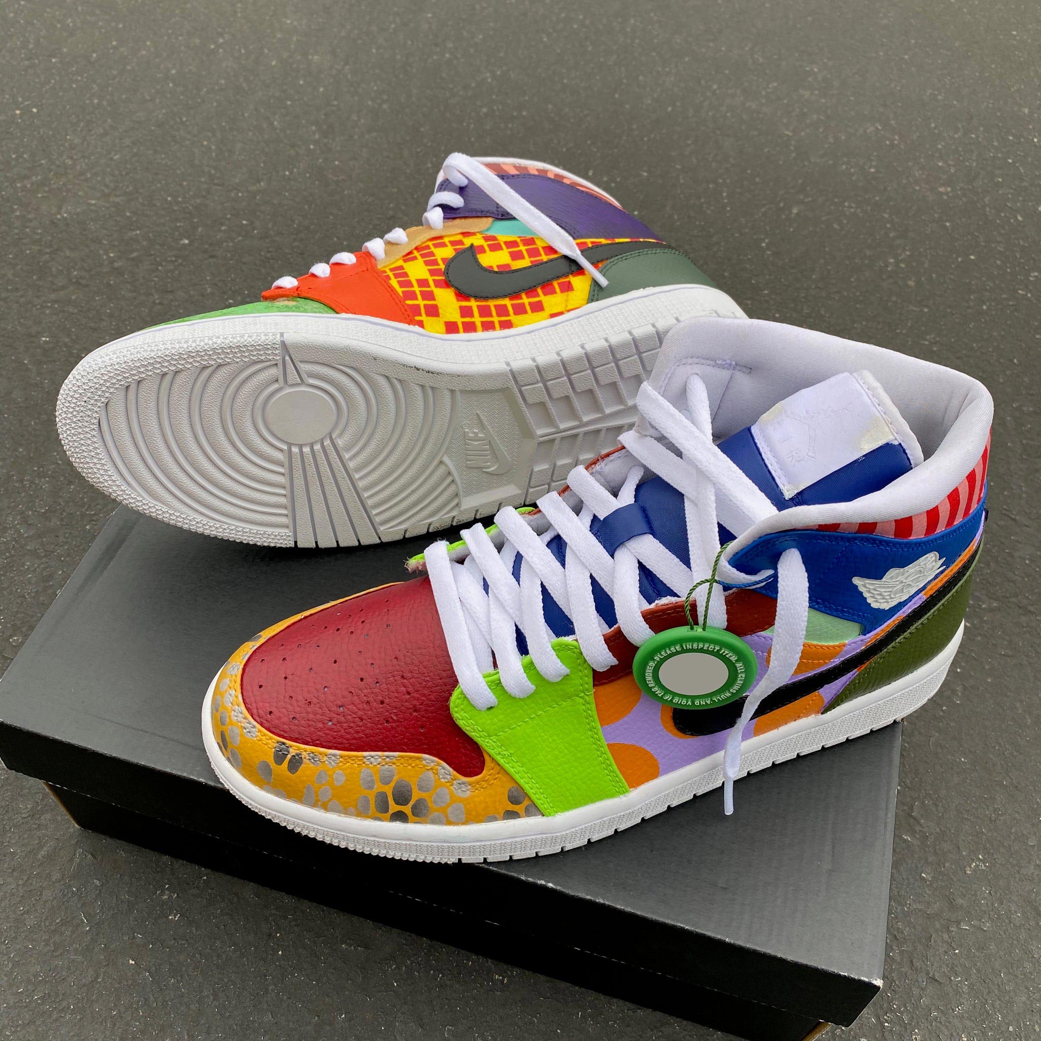 Custom Air Jordan 1 Multicolor Pattern Mix