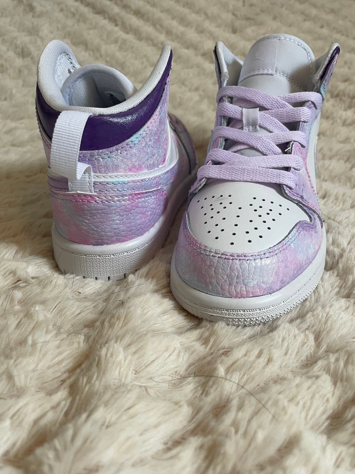 Custom Air Jordan 1 Pink Purple Tie - Dye-shecustomize