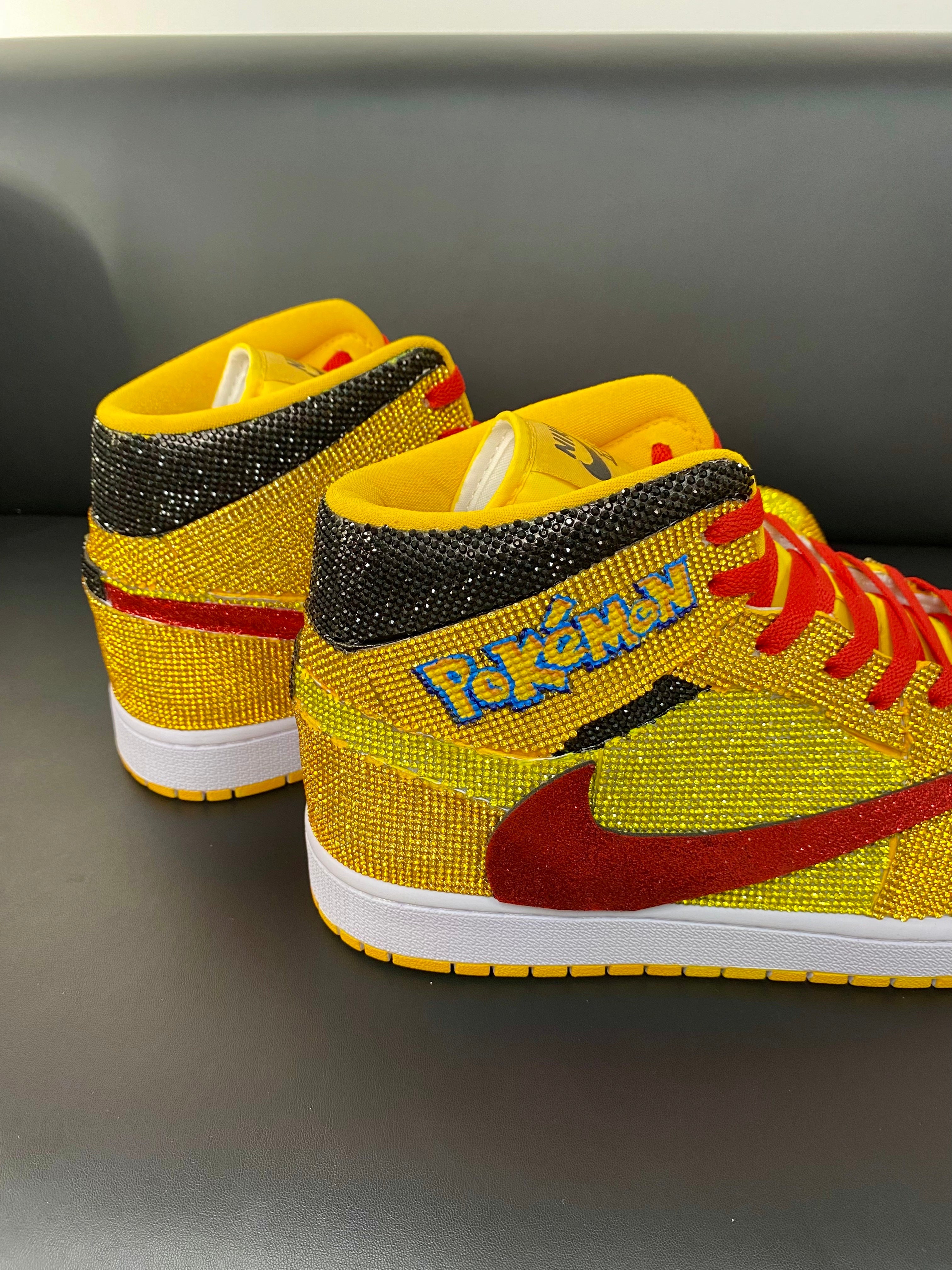 Custom Air Jordan 1 Travis Scott Yellow Pokemon Theme