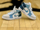Custom Air Jordan 1 White Baby Blue Rhinestones-shecustomize