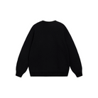 Custom Embroidery Nike Sweatshirt Black Floral Pattern