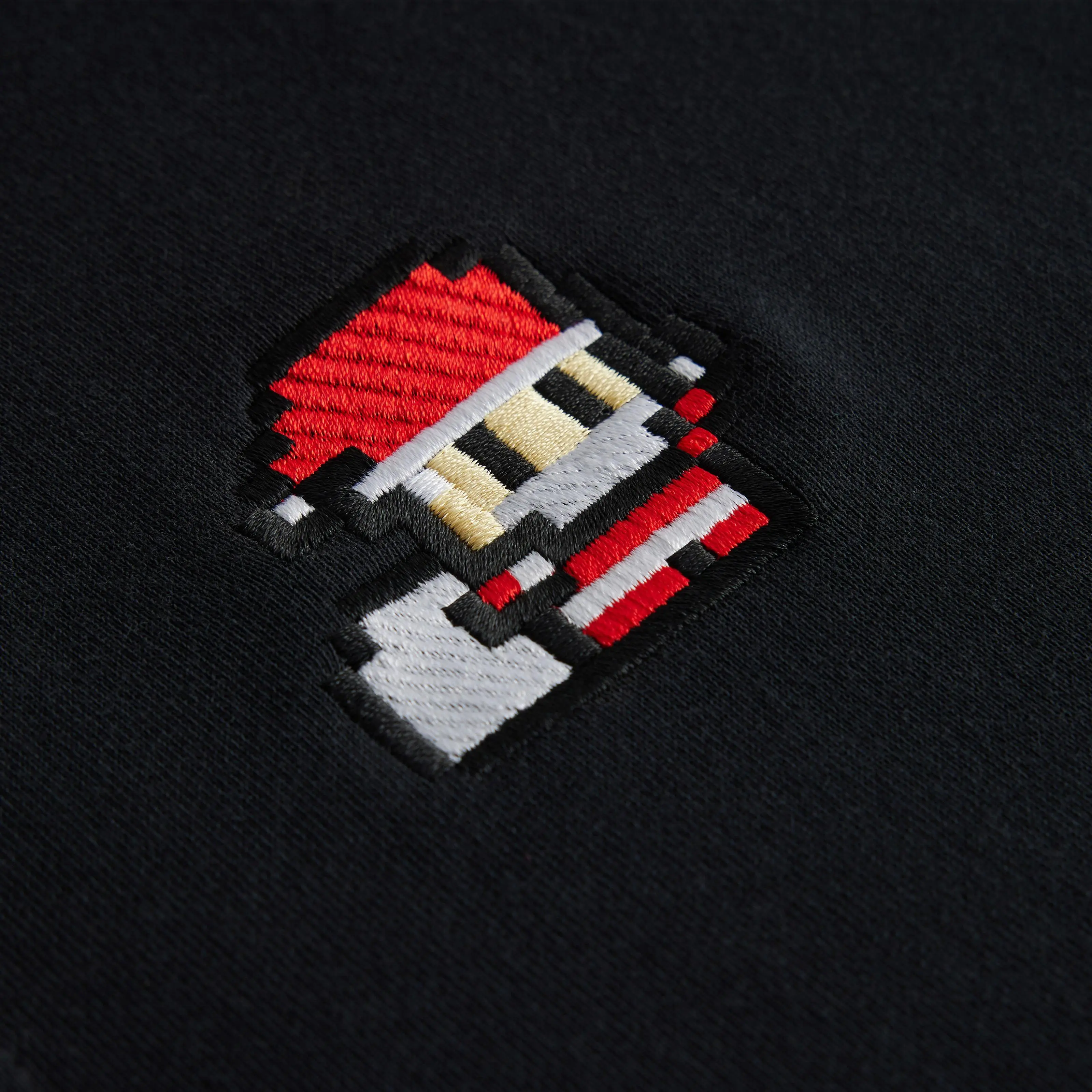Custom Embroidery Nike Sweatshirt Black Pixel Pattern