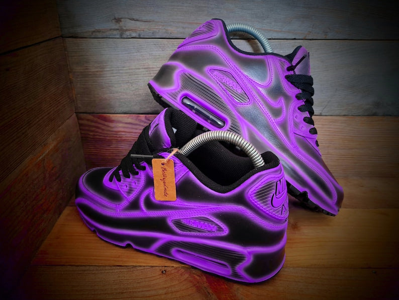 Custom Nike Air Max Purple Glow