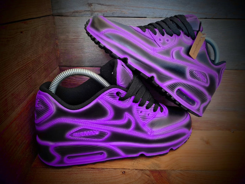 Custom Nike Air Max Purple Glow